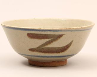 Bowl decorated with iron brush work