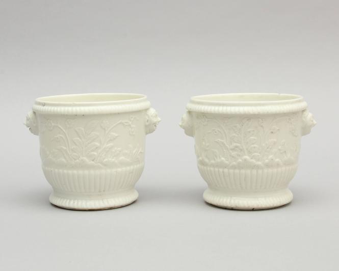 Pair of Liquor Bottle Coolers (Seaux à demi-bouteilles)
