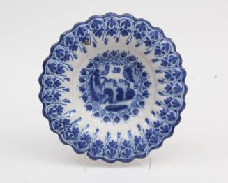 Fluted dish with Kraak-type design