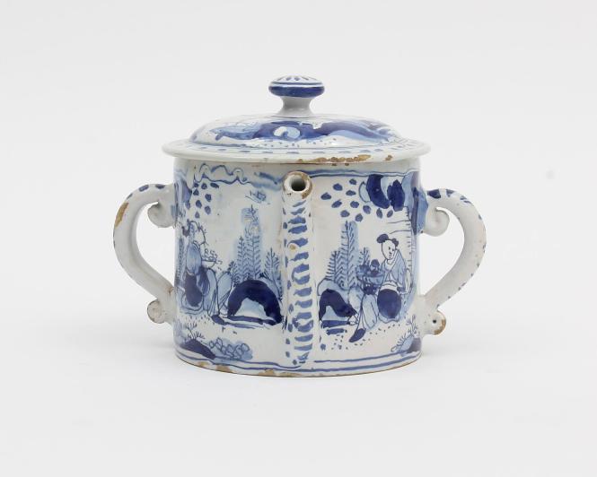 Posset pot with chinoiseries