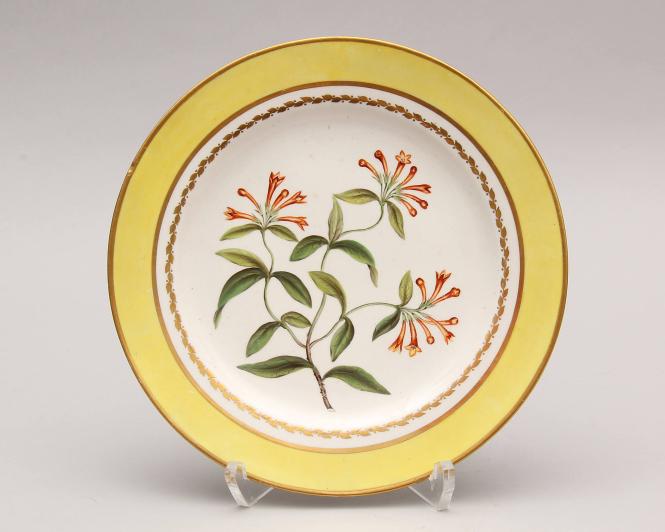 Pair of dessert Plates with named botanicals