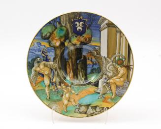 Broad-rimmed dish (tondino) with Leda and the Swan