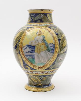 Pharmacy jar with portrait of St. Lucy