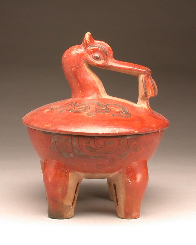 Waterbird Effigy Lidded Vessel