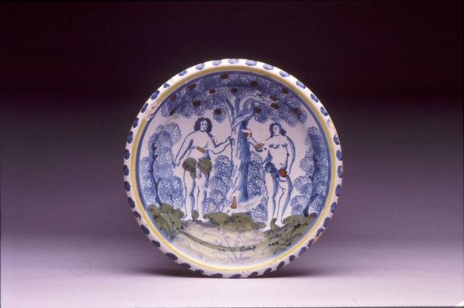 Charger with Adam and Eve