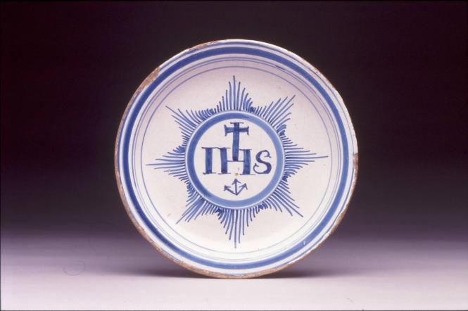 Plate with Order of the Garter and 'IHS'