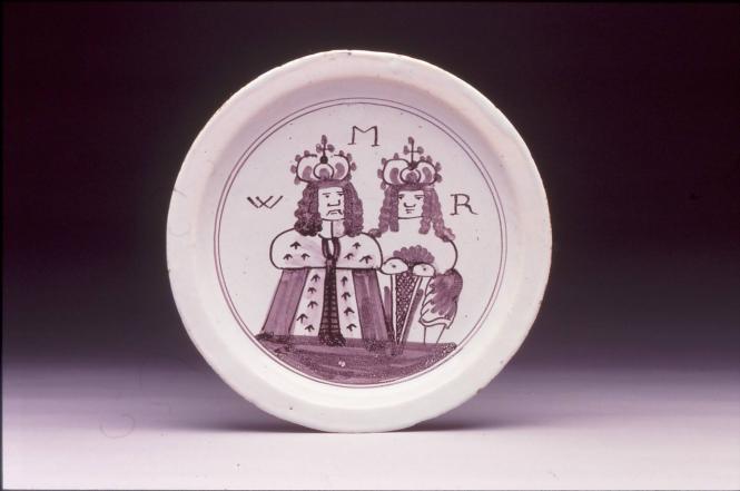 Plate with William III and Mary II