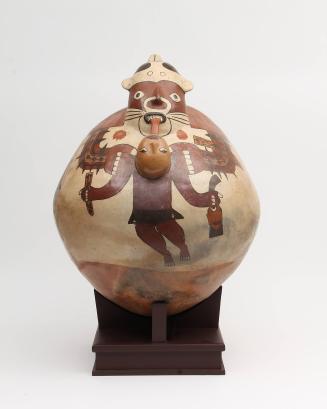 Effigy vessel with anthropomorphic mythical being