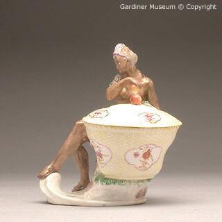 Figural sweetmeat box emblematic of America