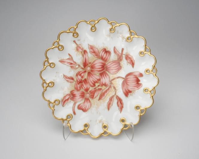 Dish with Dogwood Flower