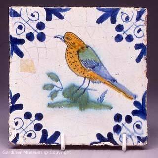 Tile with bird