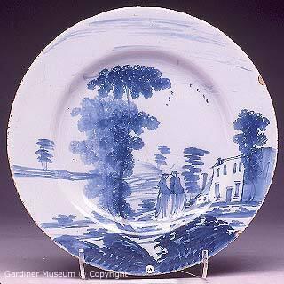 Plate with landscape