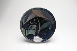 Plate with calligraphic design