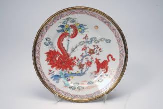 Kakiemon-style plate with dragon and fox
