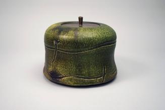 Green Jar with Curved Shoulders