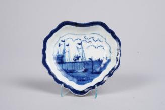 Pair of Pickle Dishes with Harbour Scene after Van Frytom