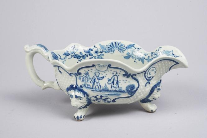Sauceboat with Figures and Landscapes