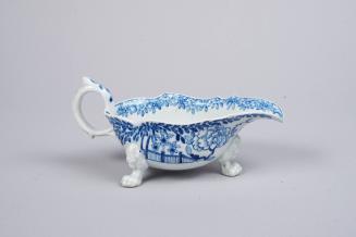 Sauceboat with Peony, Prunus and Fence