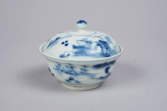 Covered Bowl with Union Jack House Pattern