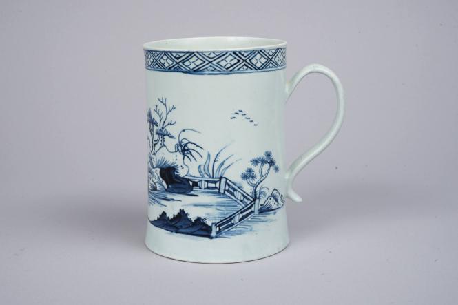 Mug with Flowers, Rock and Fence