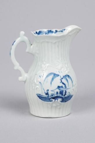 Cream Jug with Fisherman and Willow Pavilion
