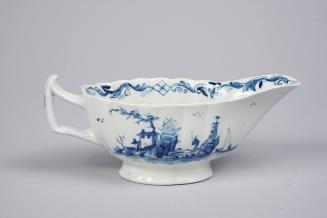 Sauceboat with Fringed Tree Pattern