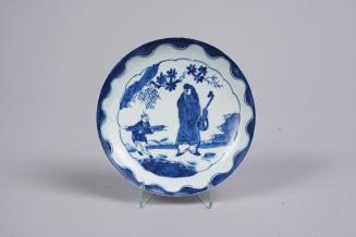Saucer with Golfer and Caddy