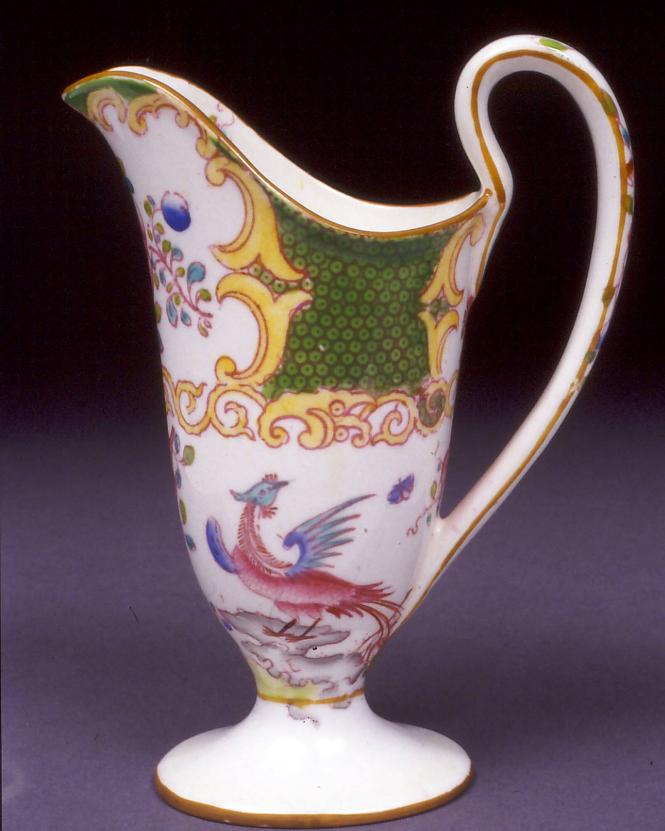 Helmet-shaped creamer, "Cuckoo" pattern