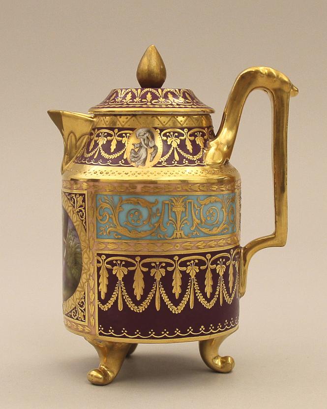 Milk jug with  'Alt-Wein' style decoration