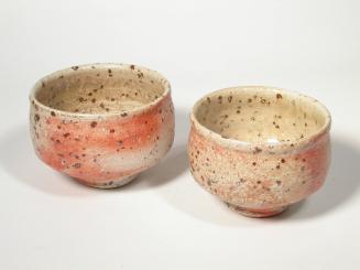 Tea Bowl with Orange Blazes